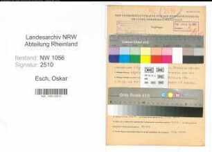 Entnazifizierung Oskar Esch , geb. 24.03.1911 (Angestellter)
