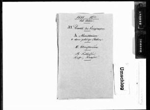 Kollegien, Kasse, Kanzlei (1848-1874)