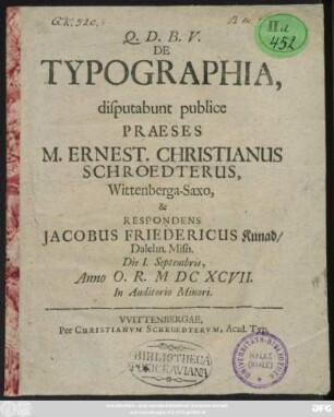 De Typographia