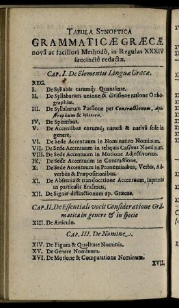 Tabula Synoptica Grammaticæ Græcæ [...]