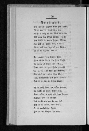Reinlichkeit.