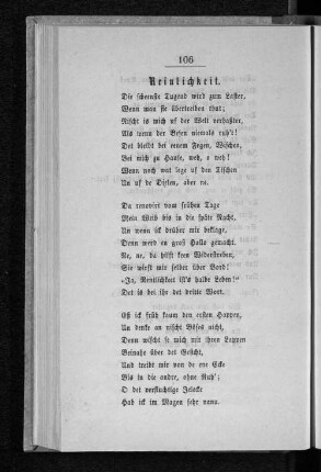 Reinlichkeit.