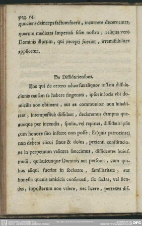 De Diffidacionibus [Cap. XVII.]