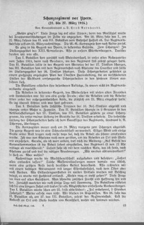 Schanzregiment vor Ypern.