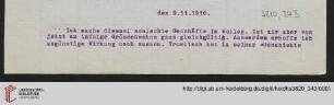 Heid. Hs. 3820,343: Brief von Emil Lask an Heinrich Rickert