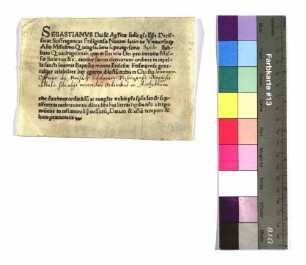 Ordination des Johannes Offner in accolitum
