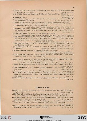Arbeiten in Glas (Nr. 63-88)