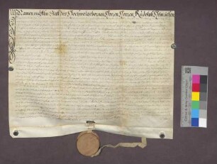 Schuldverschreibung des Georg Federer zu Kirchhofen gegenüber der Frühmesse daselbst.