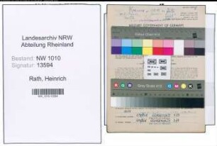Entnazifizierung Heinrich Rath , geb. 04.08.1905 (Autoschlosser)