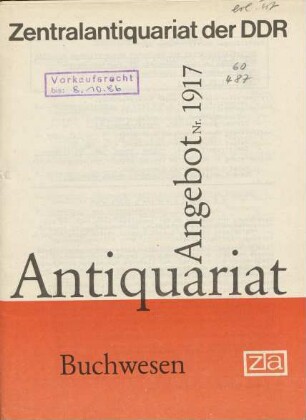 Nr. 1917: Buchwesen