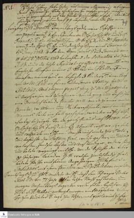Tagebuch von Heinrich Melchior Mühlenberg.