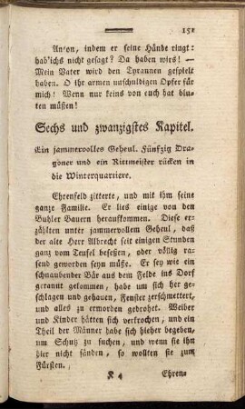 Sechs und zwanzigstes Kapitel - Dreyßigstes Kapitel