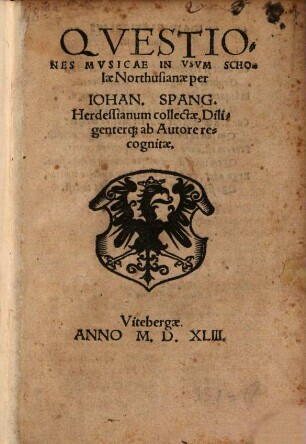 Qvaestiones Mvsicae : In Usum Scholae Northusianae