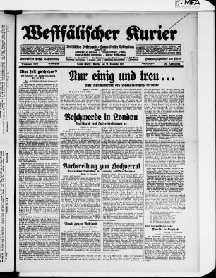Westfälischer Kurier : westfälischer Volksfreund : Hamm-Soester Volkszeitung : Werner Volkszeitung, Sauerländer Volksfreund