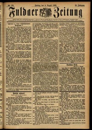 Ausgabe vom Freitag, den 04. August 1893.