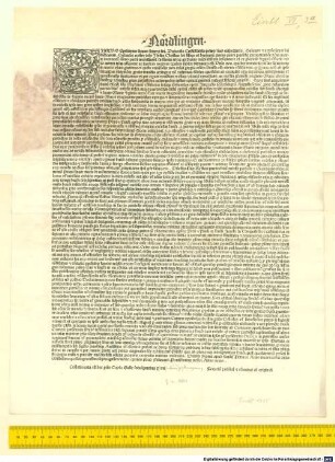 Bulla indulgentiarum Salvator noster. Rom, 1479/80. 02. 09. : Noerdlingen