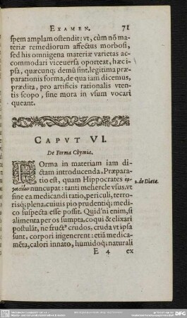 Caput VI. De Forma Chymiae