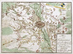 WHK 32 Krieg mit Frankreich 1792-1805: Plan der Belagerung von Valenciennes mit allen Lagern und Verschanzungen der alliierten Armeen, Juli 1793
