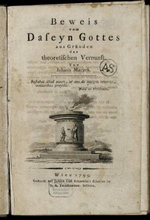 Beweis vom Daseyn Gottes aus Gründen der theoretischen Vernunft