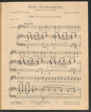 Num. 4 (a) Canción de la juventud