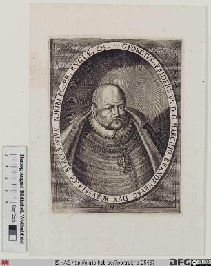 Bildnis Georg Friedrich, Markgraf von Brandenburg zu Ansbach u. Bayreuth (reg. 1556-1603)