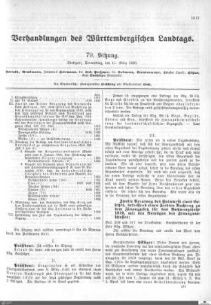 79. Sitzung, Stuttgart, 11.3.1920