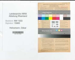 Entnazifizierung Oskar Heinzmann , geb. 05.04.1920 ()