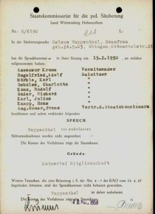 Ruppenthal, Helene