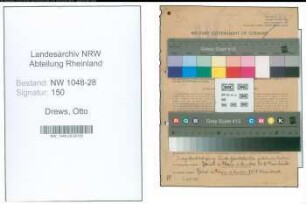 Entnazifizierung Otto Drews , geb. 10.11.1895 (Postbeamter)