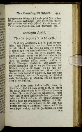 Dreyzehntes Kapitel. Von den Lähmungen in der Huft.