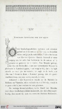 XIV. Voorname schilders der XVIe EEUW