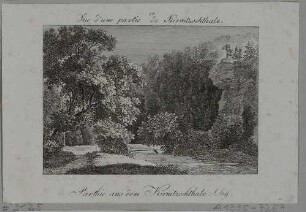Im Kirnitzschtal bei Sebnitz in der Sächsischen Schweiz, aus Brückners "Pitoreskischen Reisen..." um 1800