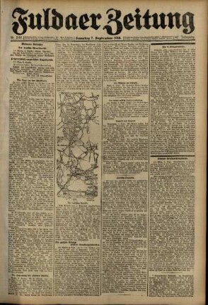 Ausgabe vom Samstag, den 07. September 1918.