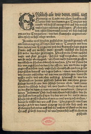 Erstlich als wir denn .xxiiii. tag Hornung zu Laudi mit allem hauffen auff Marian und von dannen gen Tampian verrunckt ...