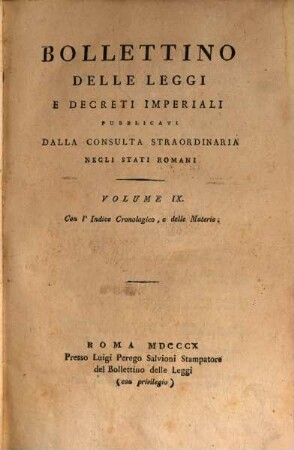 Bollettino delle leggi e decreti imperiali, 9. 1810