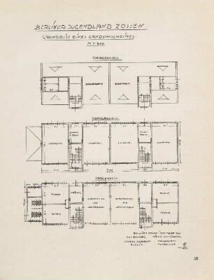 Grundriss: Berliner Jugendland Zossen. Landschulheim