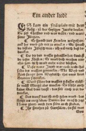 Ein ander lied? ||
