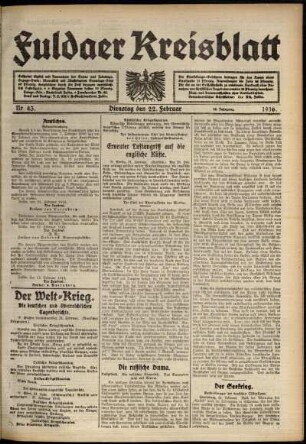 Ausgabe vom Dienstag, den 22. Februar 1916.