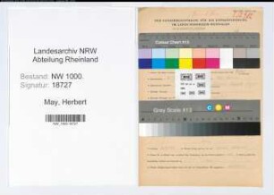 Entnazifizierung Herbert May, geb. 23.01.1907 (Finanzsekretaer)