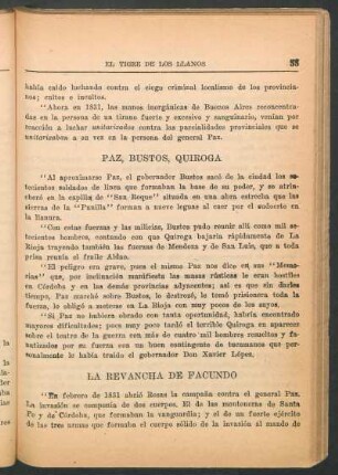 Paz, Bustos, Quiroga
