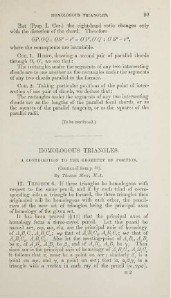 Homologous triangles.