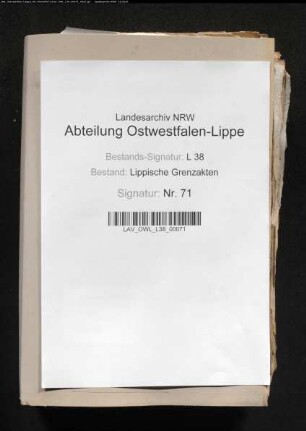 Grenze des (Paragial)amtes Barntrup zum Amt Sternberg