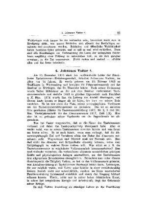 Nachruf : Johannes Vatter ; [Mitteilungen]