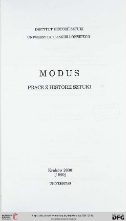 1: Modus: Prace z historii sztuki