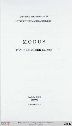 1: Modus: Prace z historii sztuki