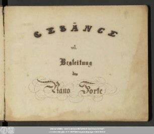 Gesänge mit Begleitung des Piano Forte