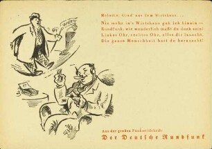 Nie mehr in's Wirtshaus geh ich hinein [...]