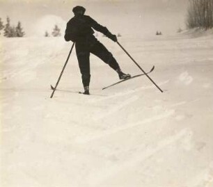 Skischule. Grätenschritt