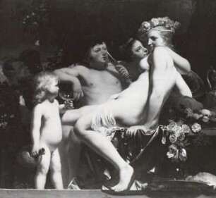 Bacchus mit zwei Nymphen und Amor