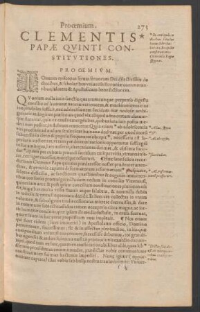 Clementis Papae Quinti Constitutiones.